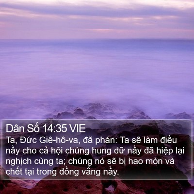 Dân Số 14:35 VIE Bible Verse Image