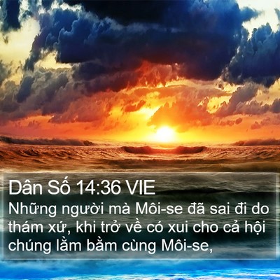 Dân Số 14:36 VIE Bible Verse Image
