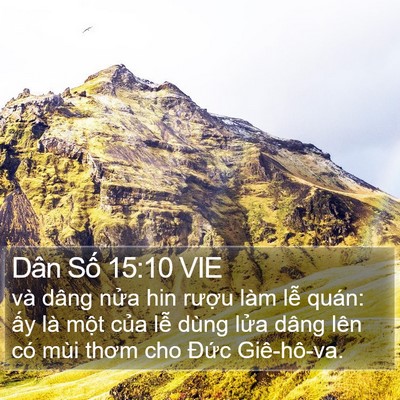 Dân Số 15:10 VIE Bible Verse Image