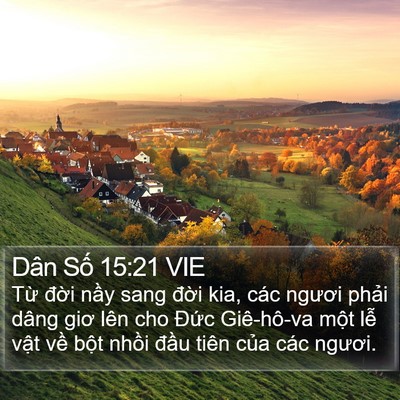 Dân Số 15:21 VIE Bible Verse Image