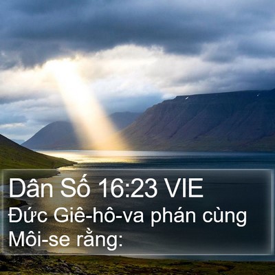Dân Số 16:23 VIE Bible Verse Image