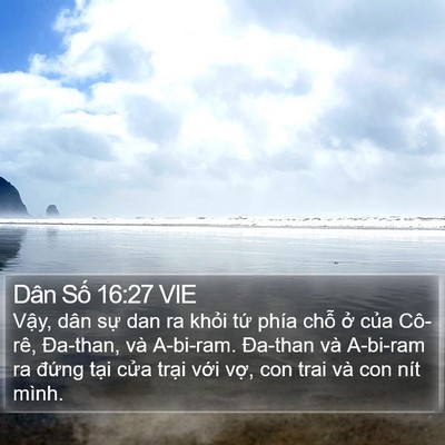Dân Số 16:27 VIE Bible Verse Image