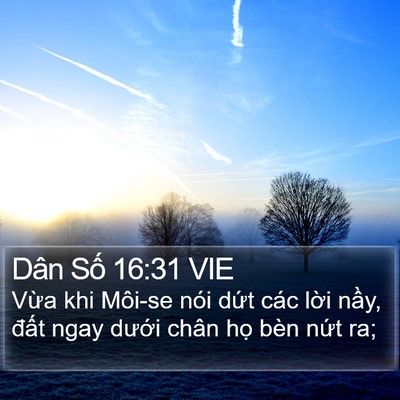 Dân Số 16:31 VIE Bible Verse Image