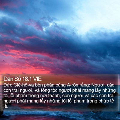 Dân Số 18:1 VIE Bible Verse Image