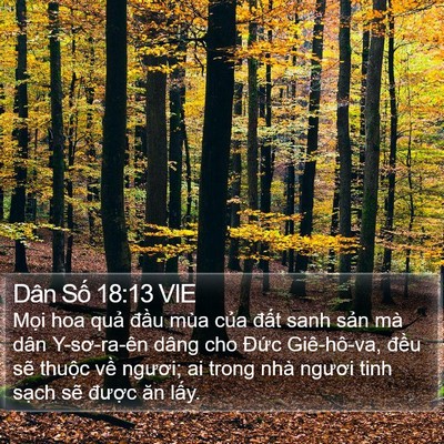 Dân Số 18:13 VIE Bible Verse Image
