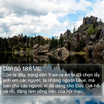 Dân Số 18:6 VIE Bible Verse Image