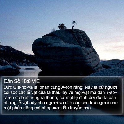 Dân Số 18:8 VIE Bible Verse Image