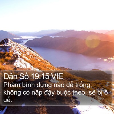 Dân Số 19:15 VIE Bible Verse Image