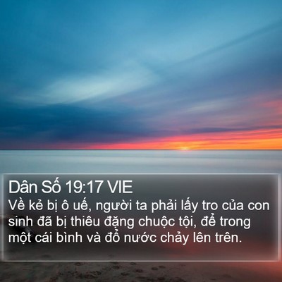 Dân Số 19:17 VIE Bible Verse Image