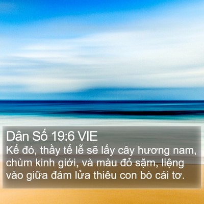 Dân Số 19:6 VIE Bible Verse Image