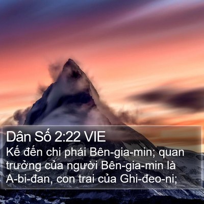 Dân Số 2:22 VIE Bible Verse Image