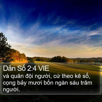 Dân Số 2:4 VIE Bible Verse Image