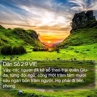 Dân Số 2:9 VIE Bible Verse Image