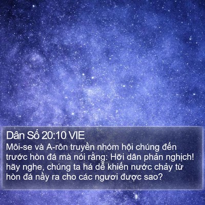 Dân Số 20:10 VIE Bible Verse Image