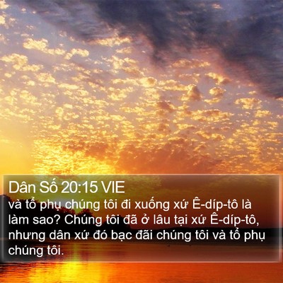 Dân Số 20:15 VIE Bible Verse Image