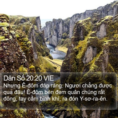 Dân Số 20:20 VIE Bible Verse Image