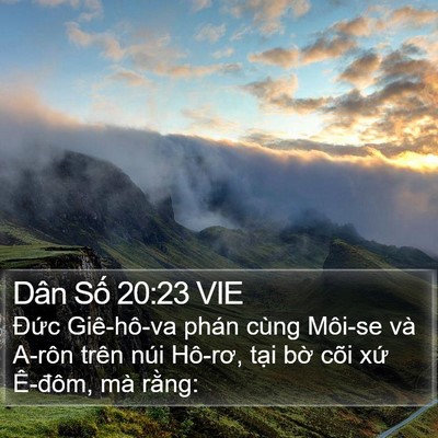 Dân Số 20:23 VIE Bible Verse Image