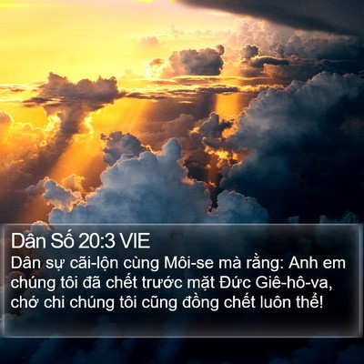 Dân Số 20:3 VIE Bible Verse Image