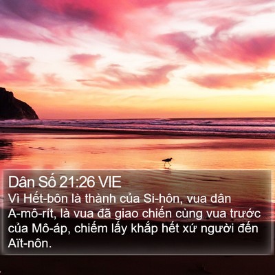 Dân Số 21:26 VIE Bible Verse Image