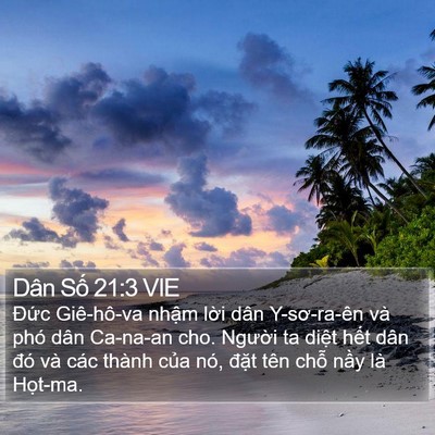 Dân Số 21:3 VIE Bible Verse Image