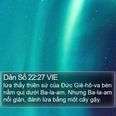Dân Số 22:27 VIE Bible Verse Image