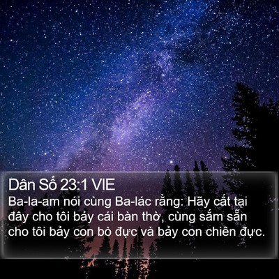 Dân Số 23:1 VIE Bible Verse Image