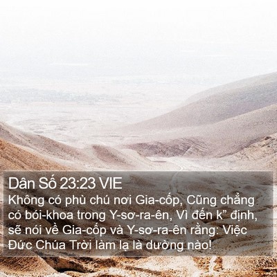 Dân Số 23:23 VIE Bible Verse Image