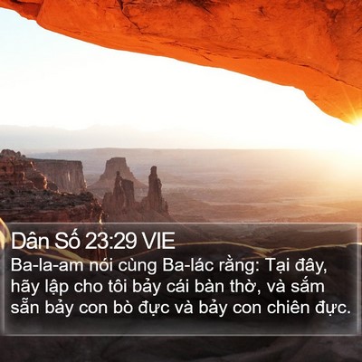 Dân Số 23:29 VIE Bible Verse Image