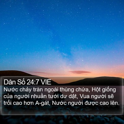 Dân Số 24:7 VIE Bible Verse Image