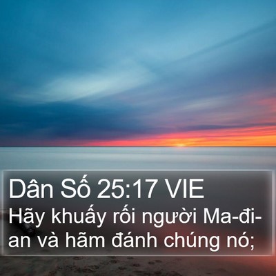 Dân Số 25:17 VIE Bible Verse Image