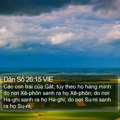 Dân Số 26:15 VIE Bible Verse Image