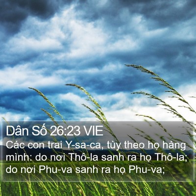Dân Số 26:23 VIE Bible Verse Image