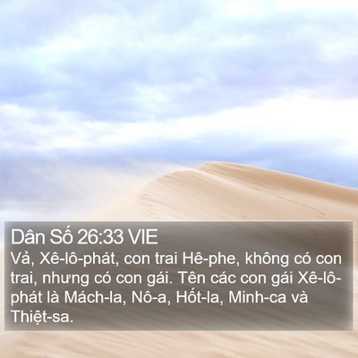 Dân Số 26:33 VIE Bible Verse Image