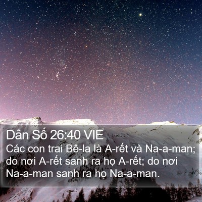 Dân Số 26:40 VIE Bible Verse Image