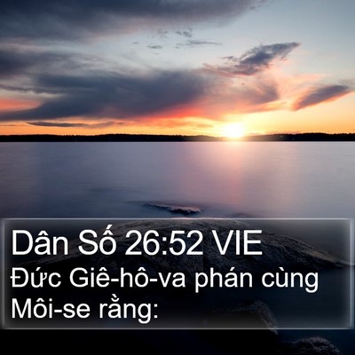 Dân Số 26:52 VIE Bible Verse Image
