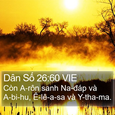 Dân Số 26:60 VIE Bible Verse Image
