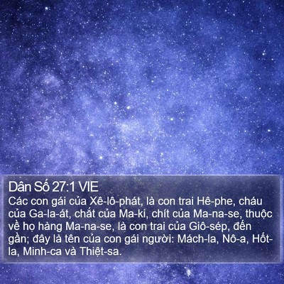 Dân Số 27:1 VIE Bible Verse Image
