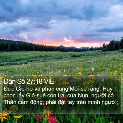 Dân Số 27:18 VIE Bible Verse Image