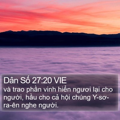 Dân Số 27:20 VIE Bible Verse Image