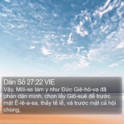 Dân Số 27:22 VIE Bible Verse Image