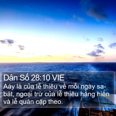 Dân Số 28:10 VIE Bible Verse Image
