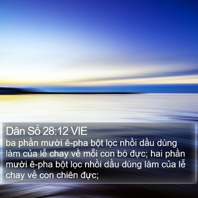 Dân Số 28:12 VIE Bible Verse Image