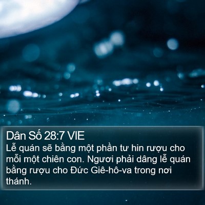 Dân Số 28:7 VIE Bible Verse Image