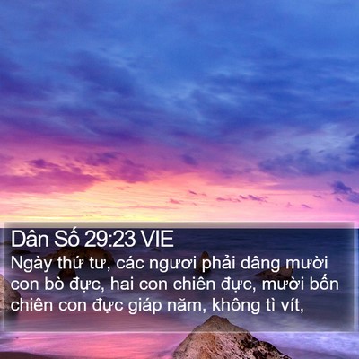 Dân Số 29:23 VIE Bible Verse Image