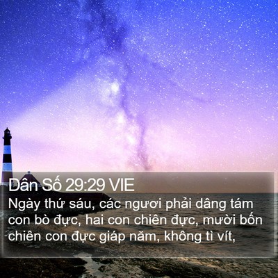 Dân Số 29:29 VIE Bible Verse Image