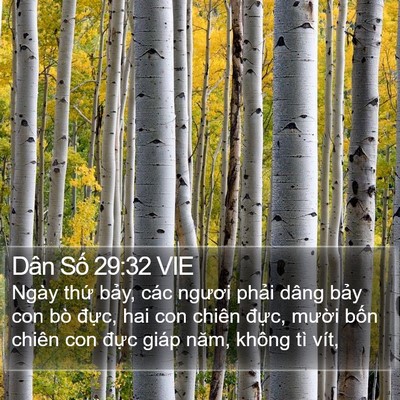 Dân Số 29:32 VIE Bible Verse Image