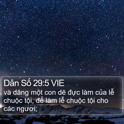 Dân Số 29:5 VIE Bible Verse Image