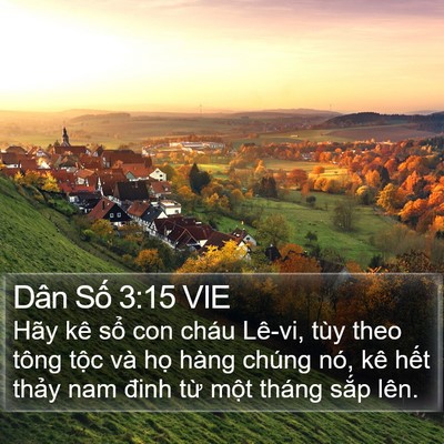 Dân Số 3:15 VIE Bible Verse Image
