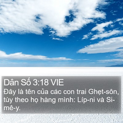 Dân Số 3:18 VIE Bible Verse Image
