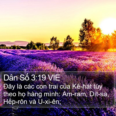 Dân Số 3:19 VIE Bible Verse Image
